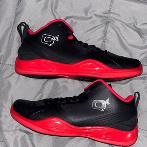 Q4 Black and Red Athletic Sneakers